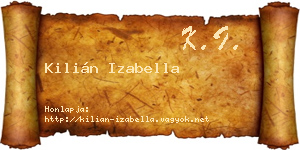 Kilián Izabella névjegykártya
